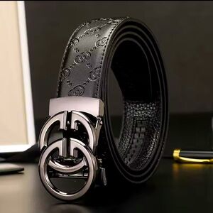 Gunmetal Embossed Luxury Belt ✨